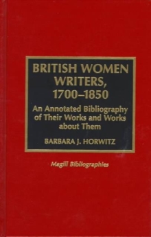 Image for British Women Writers, 1700-1850
