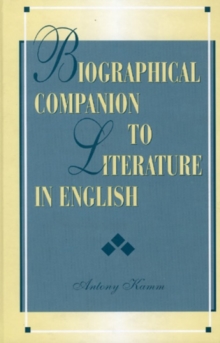 Image for Biographical Companion to Literature in English