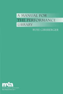 Image for A Manual for the Performance Library