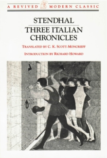 Image for Three Italian Chronicles: Stories