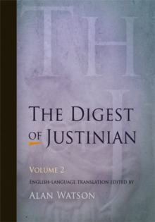 Image for The Digest of Justinian, Volume 2