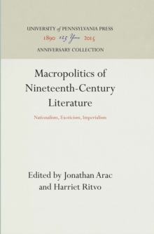 Image for Macropolitics of Nineteenth-Century Literature