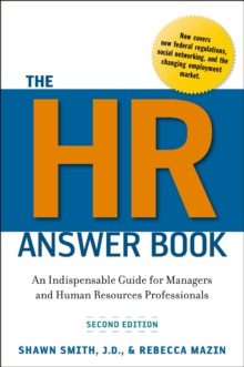 Image for The HR answer book: an indispensable guide for managers and human resources professionals