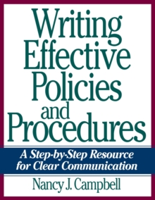 Image for Writing Effective Policies and Procedures