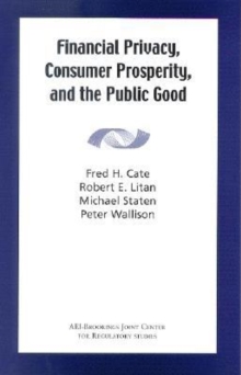 Image for Financial Privacy, Consumer Prosperity, and the Public Good.