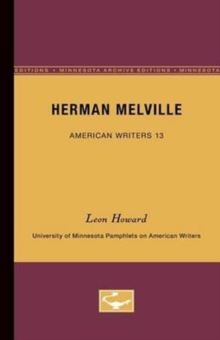 Image for Herman Melville - American Writers 13 : University of Minnesota Pamphlets on American Writers