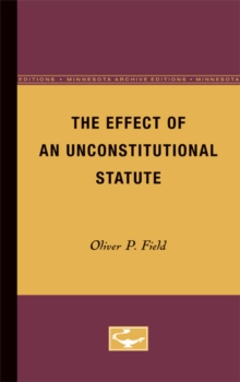 Effect of an Unconstitutional Statute