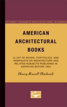 Image for American Architectural Books