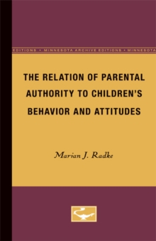 Relation of Parental Authority to Children's Behavior and Attitudes