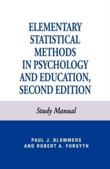 Image for Elementary Statistical Methods in Psychology