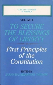 Constitutionalism in America