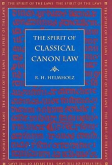 Image for The Spirit of Classical Canon Law