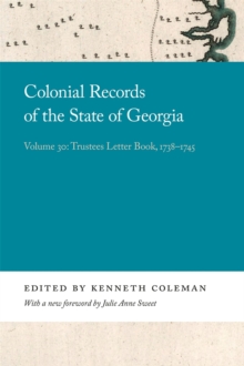 Image for Colonial records of the state of Georgia.: (Trustees letter book, 1738-1745)