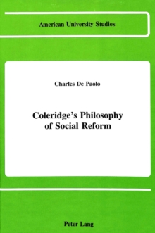 Image for Coleridge's Philosophy of Social Reform