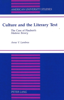 Image for Culture and the Literary Text