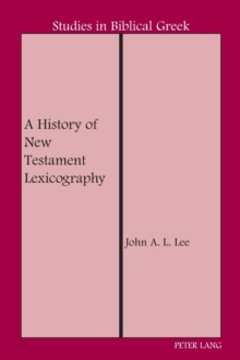 History of New Testament Lexicography