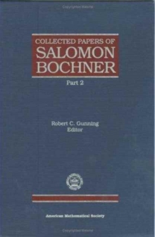 Collected Papers of Salomon Bochner Part 2