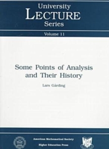 Some Points of Analysis and Their History