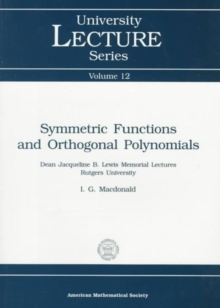 Symmetric Functions and Orthogonal Polynomials