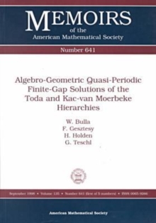 Image for Algebro-geometric Quasi-periodic Finite-gap Solutions of the Toda and Kac-van Moerbeke Hierarchies