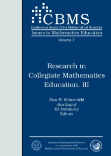Image for Research in collegiate mathematics educationVol. 3