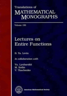 Lectures on Entire Functions