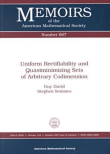 Image for Uniform rectifiability and quasiminimizing sets of arbitrary codimension