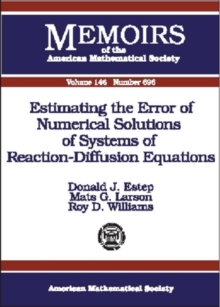 Estimating the Error of Numerical Solutions of Systems of Reaction-diffusion Equations