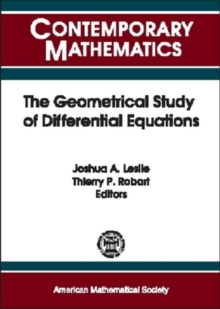 Geometrical Study of Differential Equations