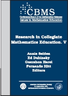 Image for Research in Collegiate Mathematics Education V