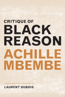 Image for Critique of black reason