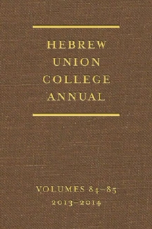 Image for Hebrew Union College Annual Volumes 84-85