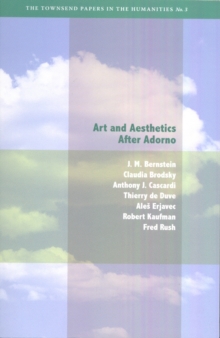 Image for Art and Aesthetics after Adorno