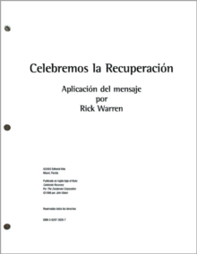 Image for Celebremos la Recuperacion : Aplicacion del Mensaje
