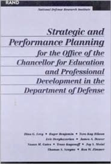 Image for Strategic and Performance Planning for the Office of the Chancellor for Educational and Professional Development