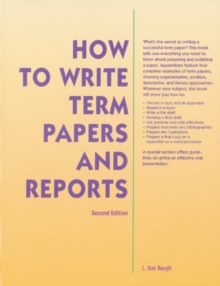 Image for How to write term papers and reports