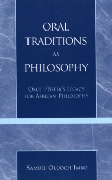 Oral Traditions as Philosophy