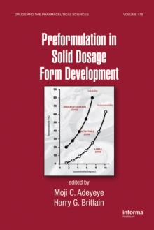 Image for Preformulation in solid dosage form development
