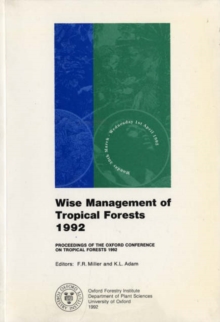 Image for Wise Management of Tropical Forests