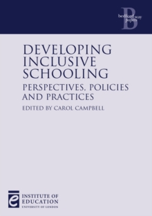 Image for Developing inclusive schooling  : perspectives, policies and practices