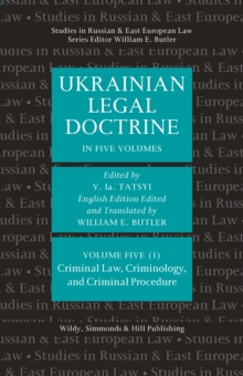 Image for Ukrainian Legal Doctrine - Volume 5 (1): Criminal Law, Criminology, and Criminal Procedure