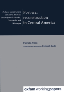 Image for Post-war Reconstruction in Central America