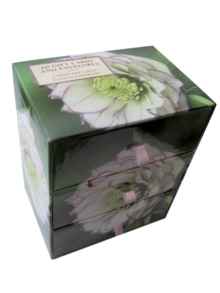 Image for Three-drawer Card Box 60 Gift Cards and Envelopes: Flower Portraits