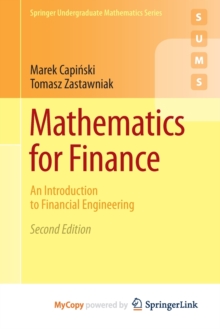 Image for Mathematics for Finance : An Introduction to Financial Engineering