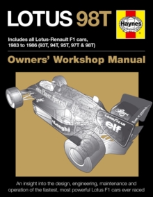 Image for Lotus 98T  : includes all Lotus-Renault F1 cars, 1983 to 1986 (93T, 94T, 95T, 97T & 98T)