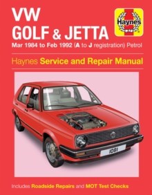 VW Golf & Jetta Mk 2 Petrol (Mar 84 – Feb 92) Haynes Repair Manual