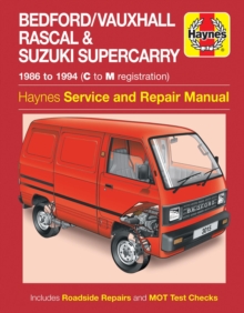 Bedford/Vauxhall Rascal & Suzuki Supercarry (86 – Oct 94) Haynes Repair Manual