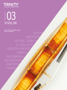 Image for Trinity College London Violin Exam Pieces From 2020: Grade 3