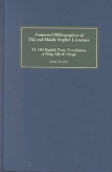 Old English Prose Translations of King Alfred's Reign