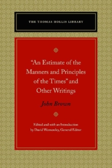 Image for "An Estimate of the Manners and Principles of the Times" and Other Writings